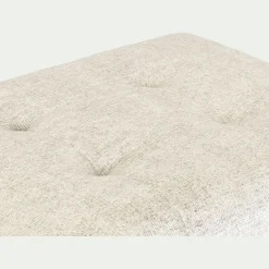 Pouf en tissu Genesis avec coffre - blanc ventoux