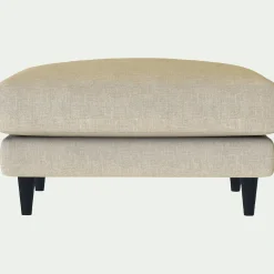 Pouf en tissu mixte - beige alpilles