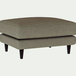 Pouf en tissu mixte - vert cèdre