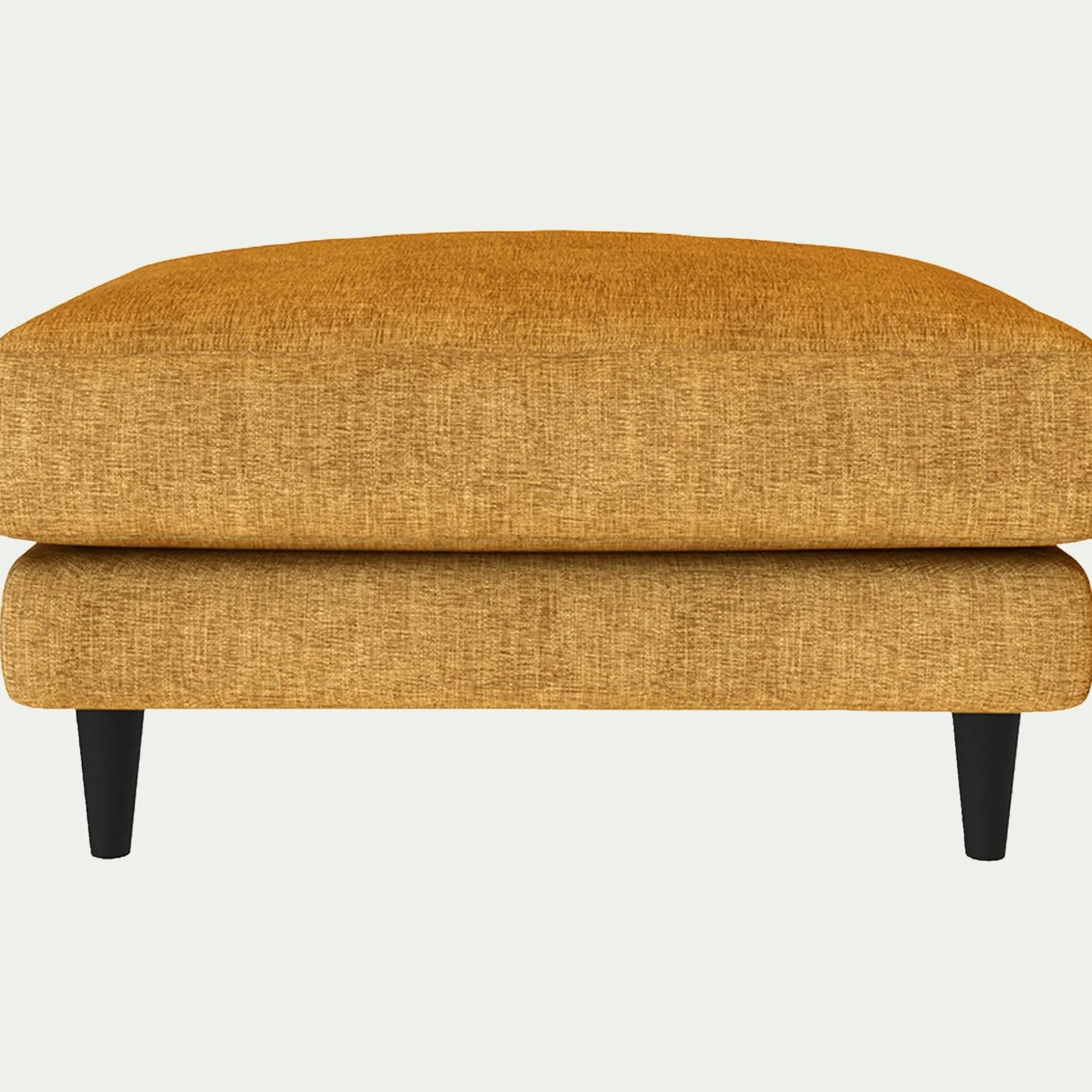 Pouf en tissu monclar - jaune argan