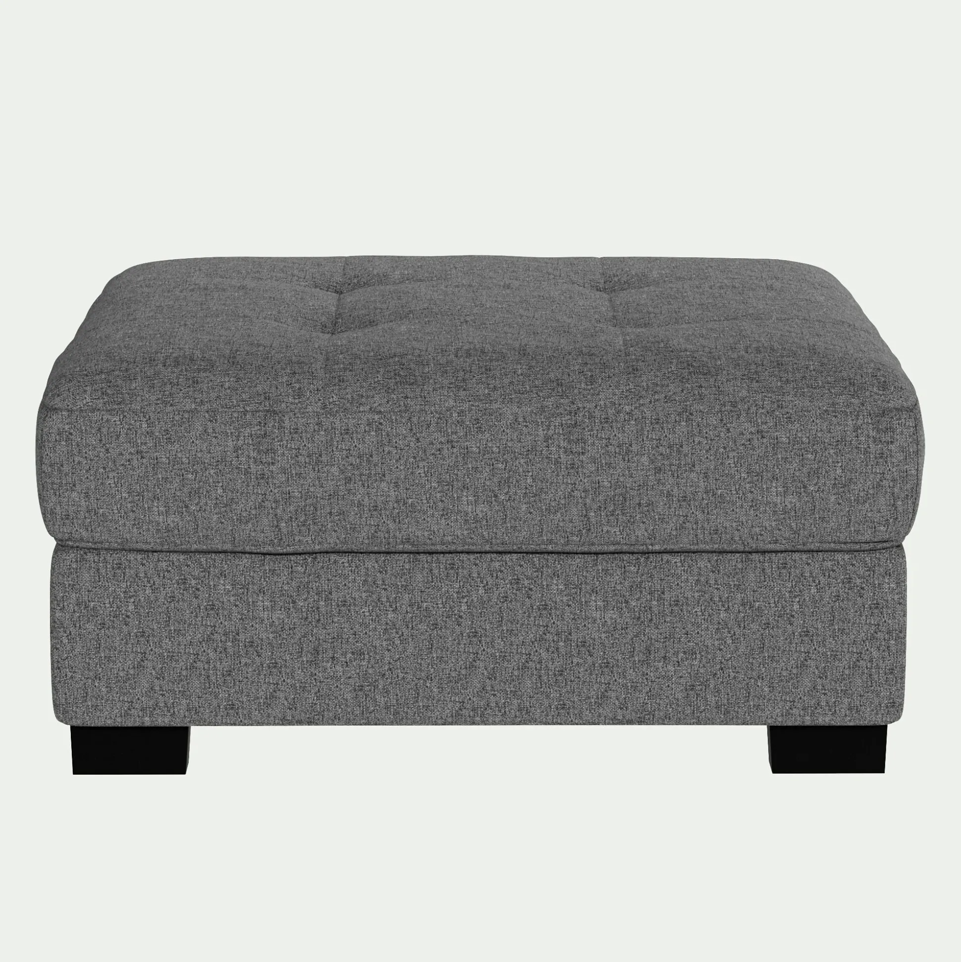 Pouf en tissu pop avec coffre - gris