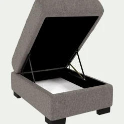 Pouf en tissu Pop avec coffre - taupe