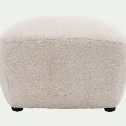 Pouf en tissu Raven - blanc écru