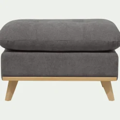 Pouf en tissu storm - gris moyen