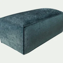 Pouf en tissu tramé - bleu