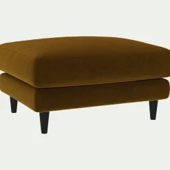 Pouf en tissu velvet - bronze