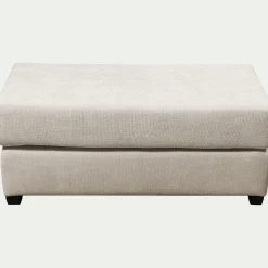 Pouf rectangulaire en tissu Bloq - beige roucas