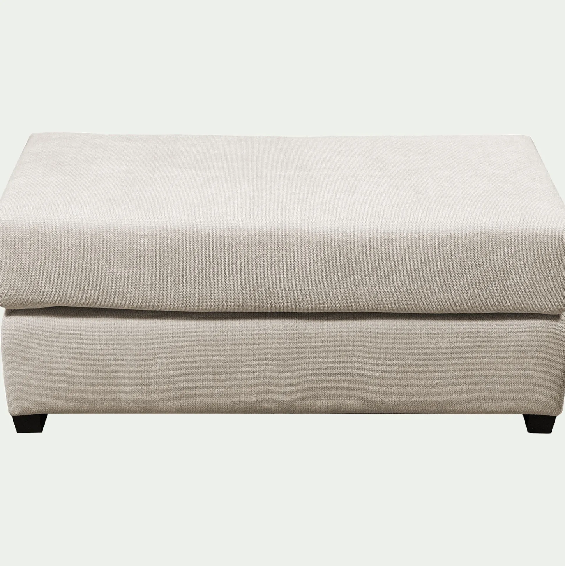 Pouf rectangulaire en tissu Bloq - beige roucas