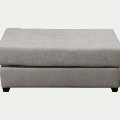 Pouf rectangulaire en tissu Bloq - gris