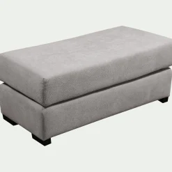 Pouf rectangulaire en tissu Bloq - gris