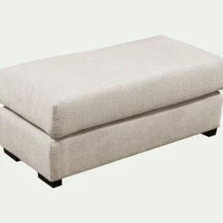 Pouf rectangulaire en tissu Genesis - beige