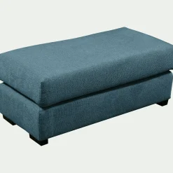 Pouf rectangulaire en tissu Genesis - bleu
