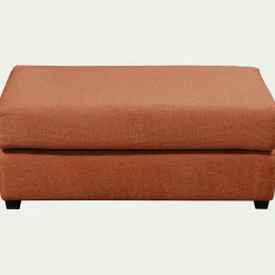 Pouf rectangulaire en tissu Genesis - brun rustrel