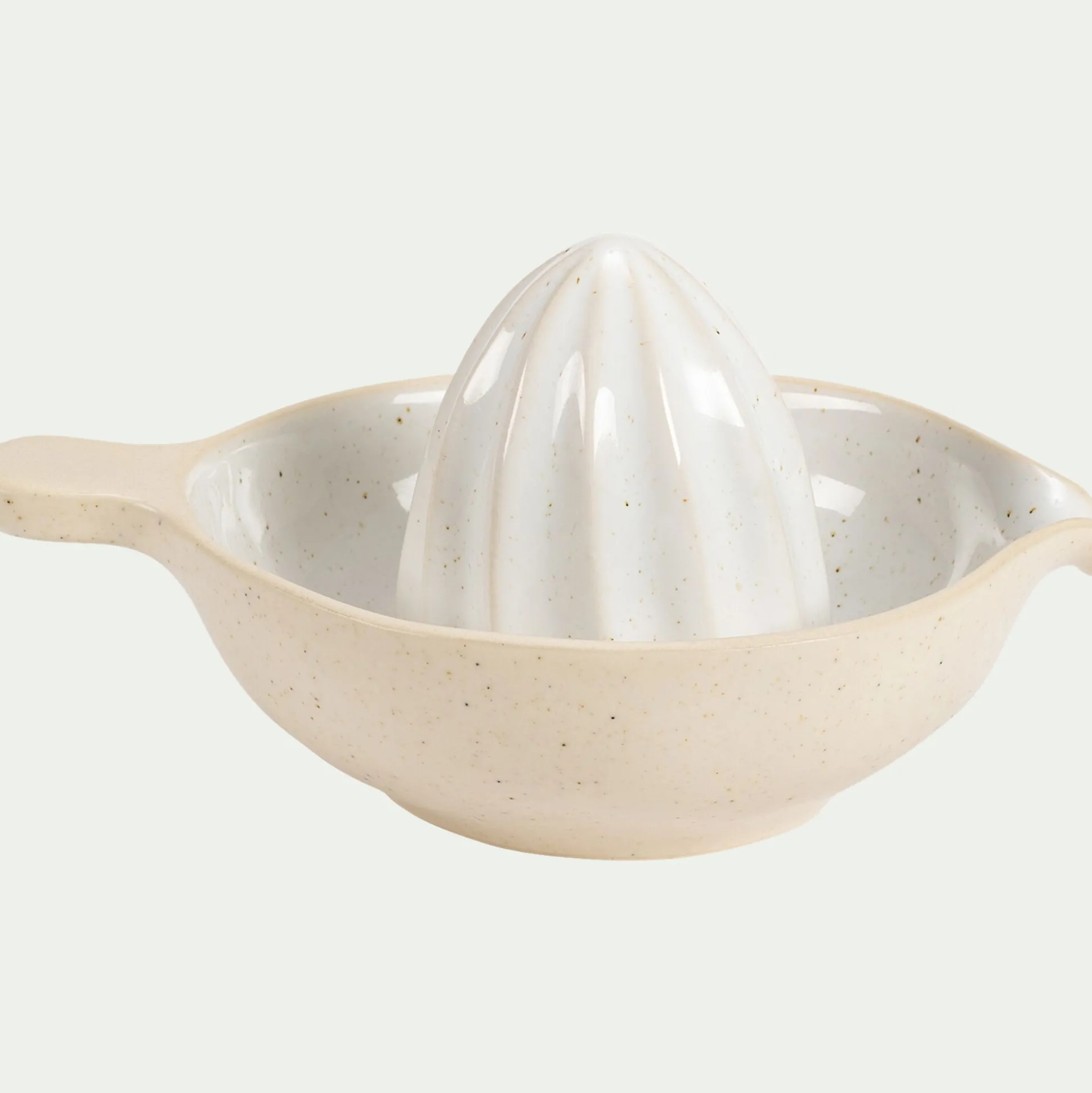 Presse-agrumes en grès D13cm - blanc