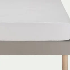 Protège-matelas extensible 100% coton 140x200 cm bonnet 30cm