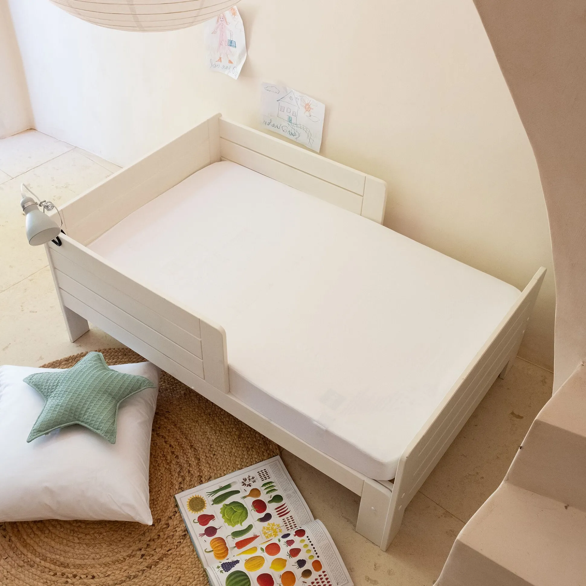 Protège-matelas imperméable en coton recyclé 90x140cm bonnet 19cm