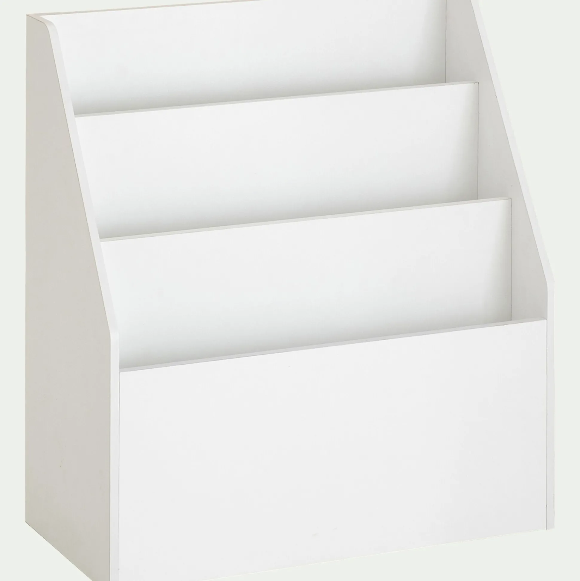 Range-livres enfant 3 compartiments en bois - blanc