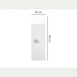 Rangement forme maison 5 cases pour chambre enfant - blanc