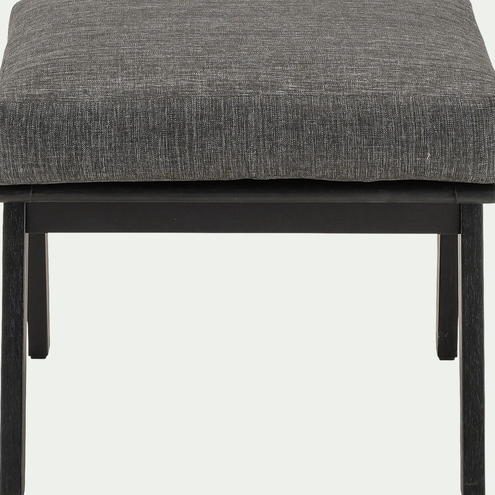 Repose-pieds pour fauteuil en bois d'eucalyptus - noir