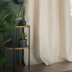 Rideau à œillets en polyester 135x300cm - beige roucas