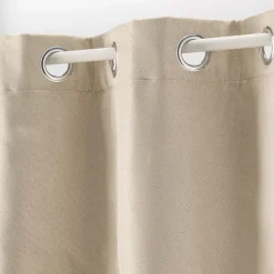 Rideau à œillets en polyester 135x300cm - beige roucas