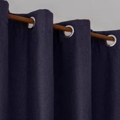 Rideau à œillets en polyester 135x300cm - gris calabrun