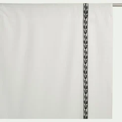 Rideau passe-tringle en coton motif Kissos 140x250cm - blanc