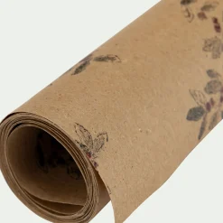 Rouleau de papier cadeau recyclé 70x200cm à motifs - beige (modèle aléatoire)