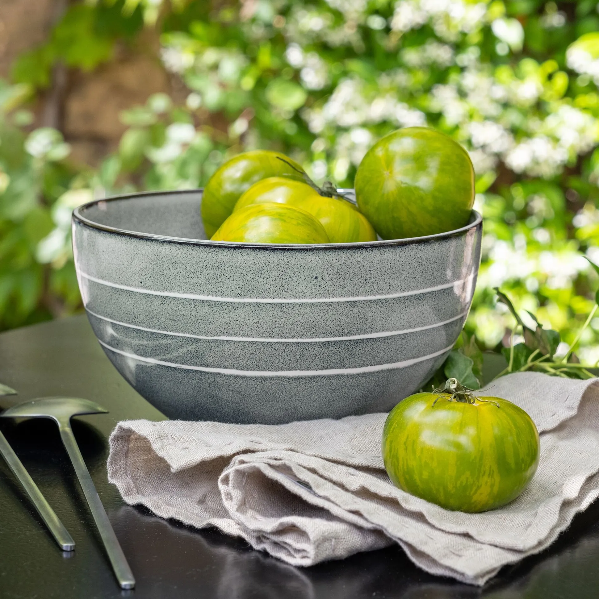 Saladier en grès D20cm - bleu calaluna