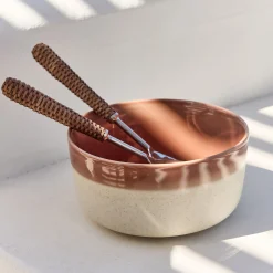 Saladier en grès D26,5cm - terracotta