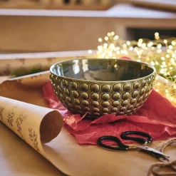 Saladier en grès D24,5cm - vert