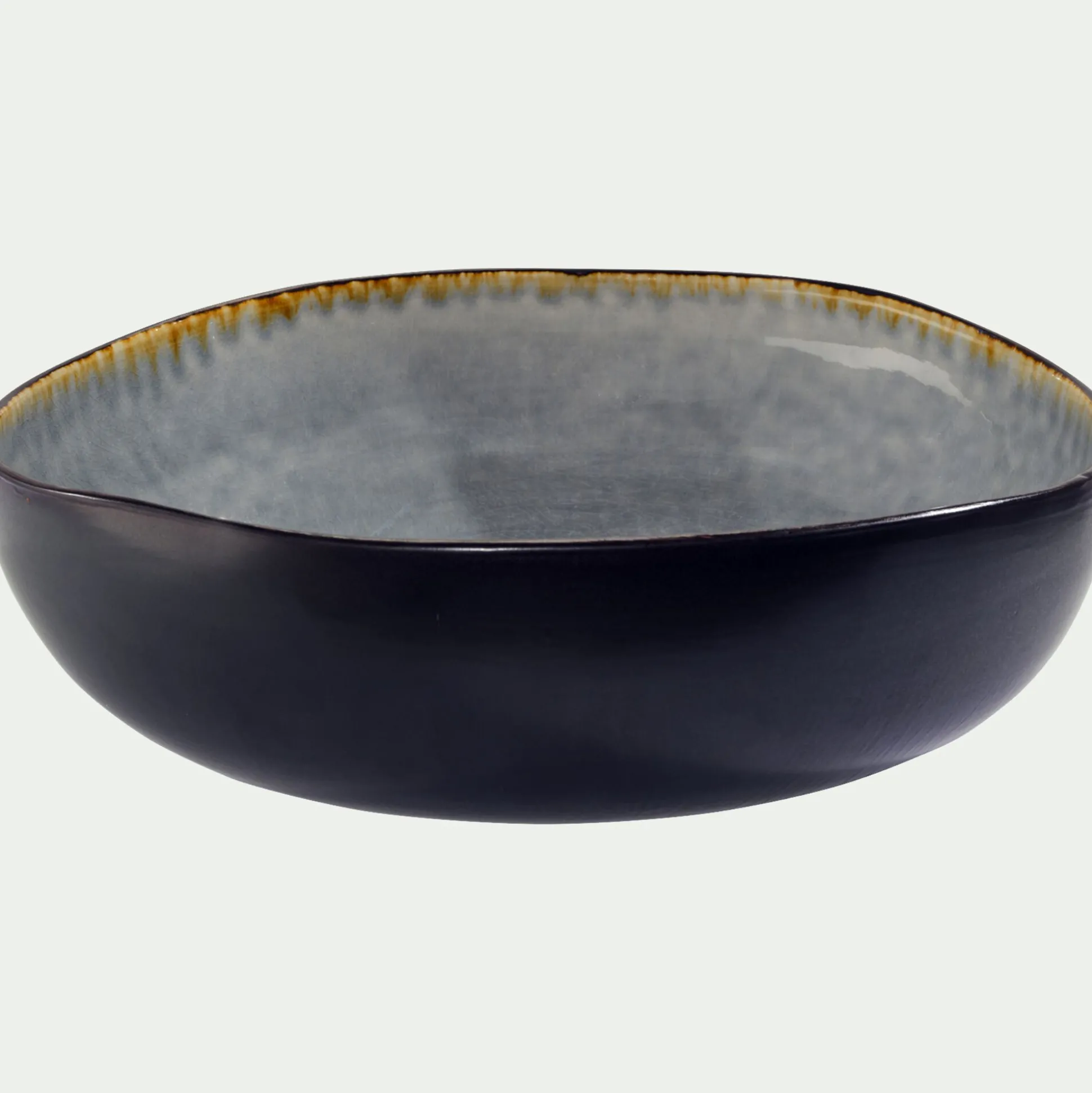 Saladier en grès émail réactif D33cm - gris