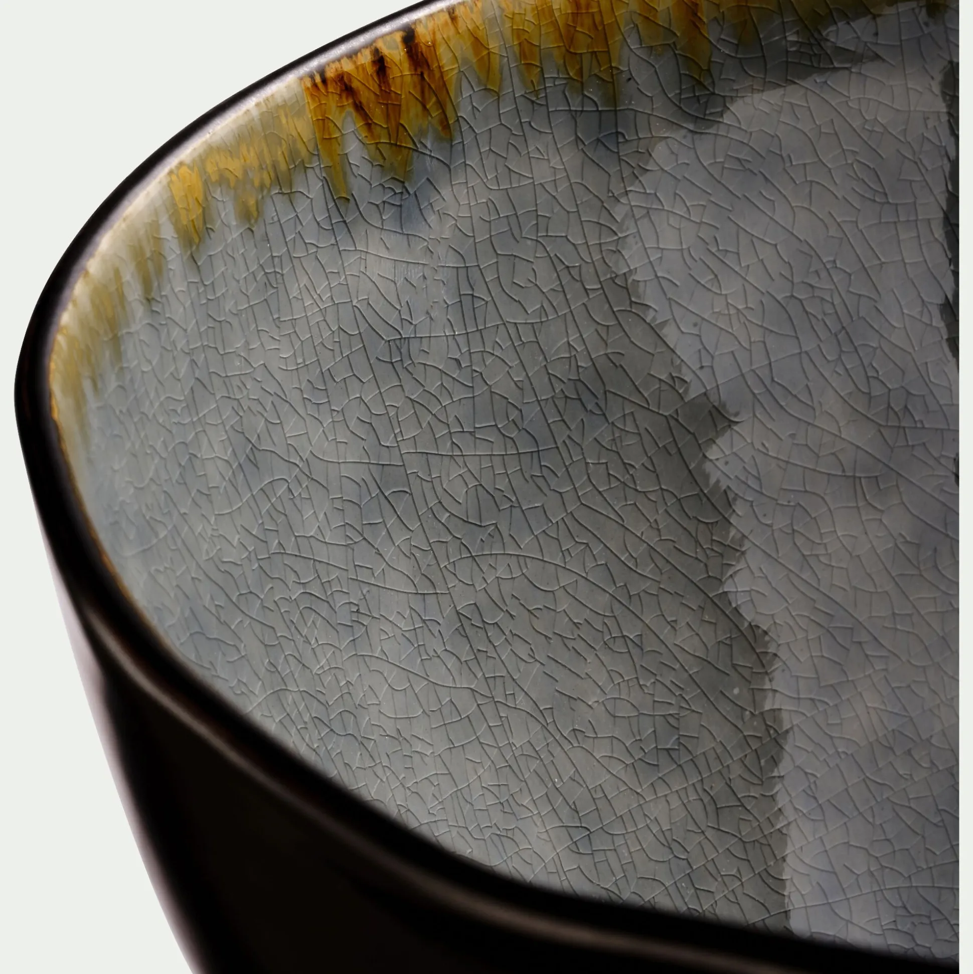 Saladier en grès émail réactif D33cm - gris