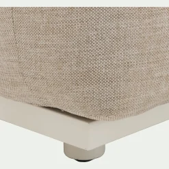 Salon de jardin en acier et coussins en tissu - beige sable (4 places)