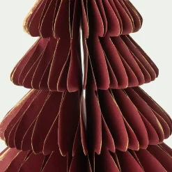 Sapin décoratif à poser en papier H30cm - rouge