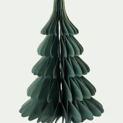 Sapin décoratif à poser en papier H30cm - vert