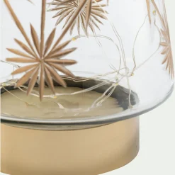 Sapin décoratif à poser lumineux en verre H35,5cm - transparent