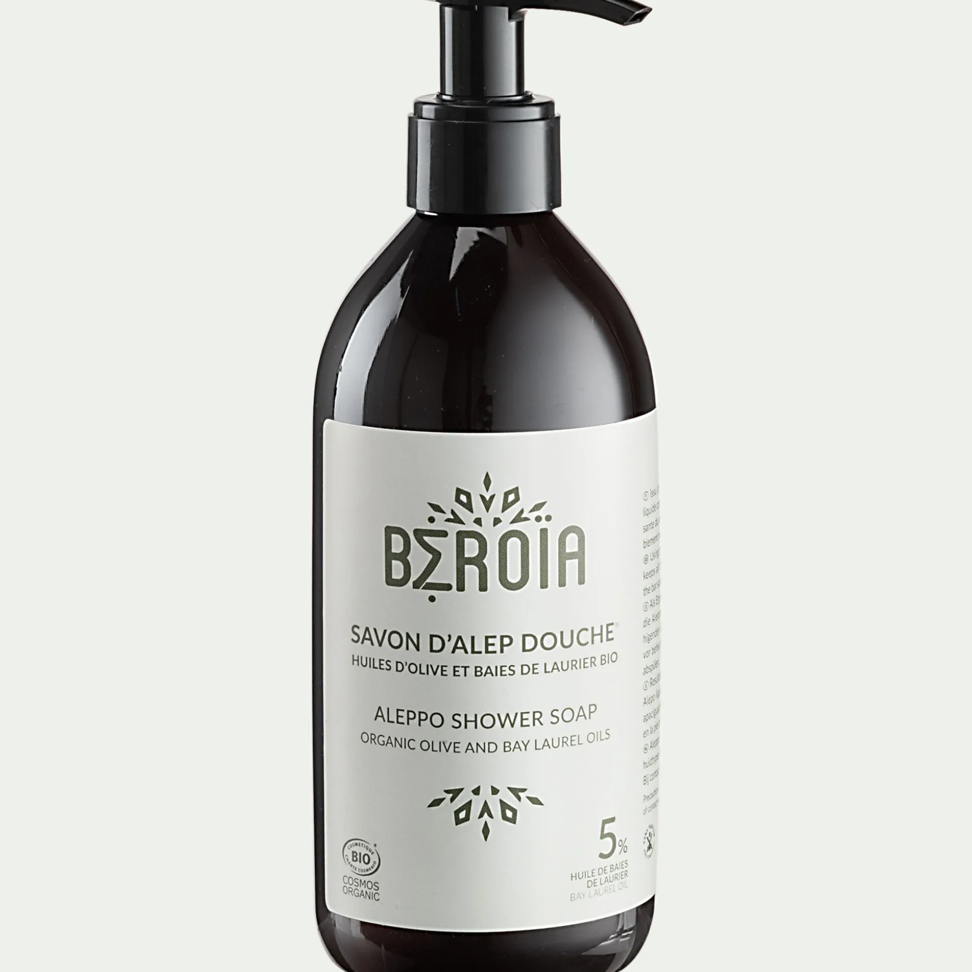 Savon d'Alep liquide 5% à l'huile d'olive et de laurier 300ml