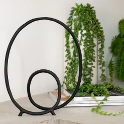 Sculpture décorative en fer H30cm - noir