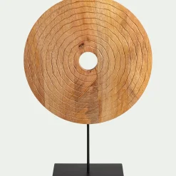 Sculpture décorative en manguier H50cm - naturel