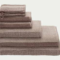 Serviette de toilette bouclette jacquard en coton - beige alpilles 50x100cm