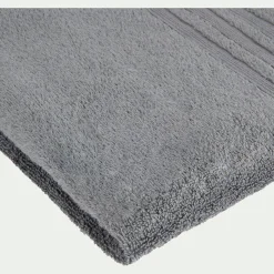 Serviette de toilette bouclette en coton - gris anthracite 50x100cm