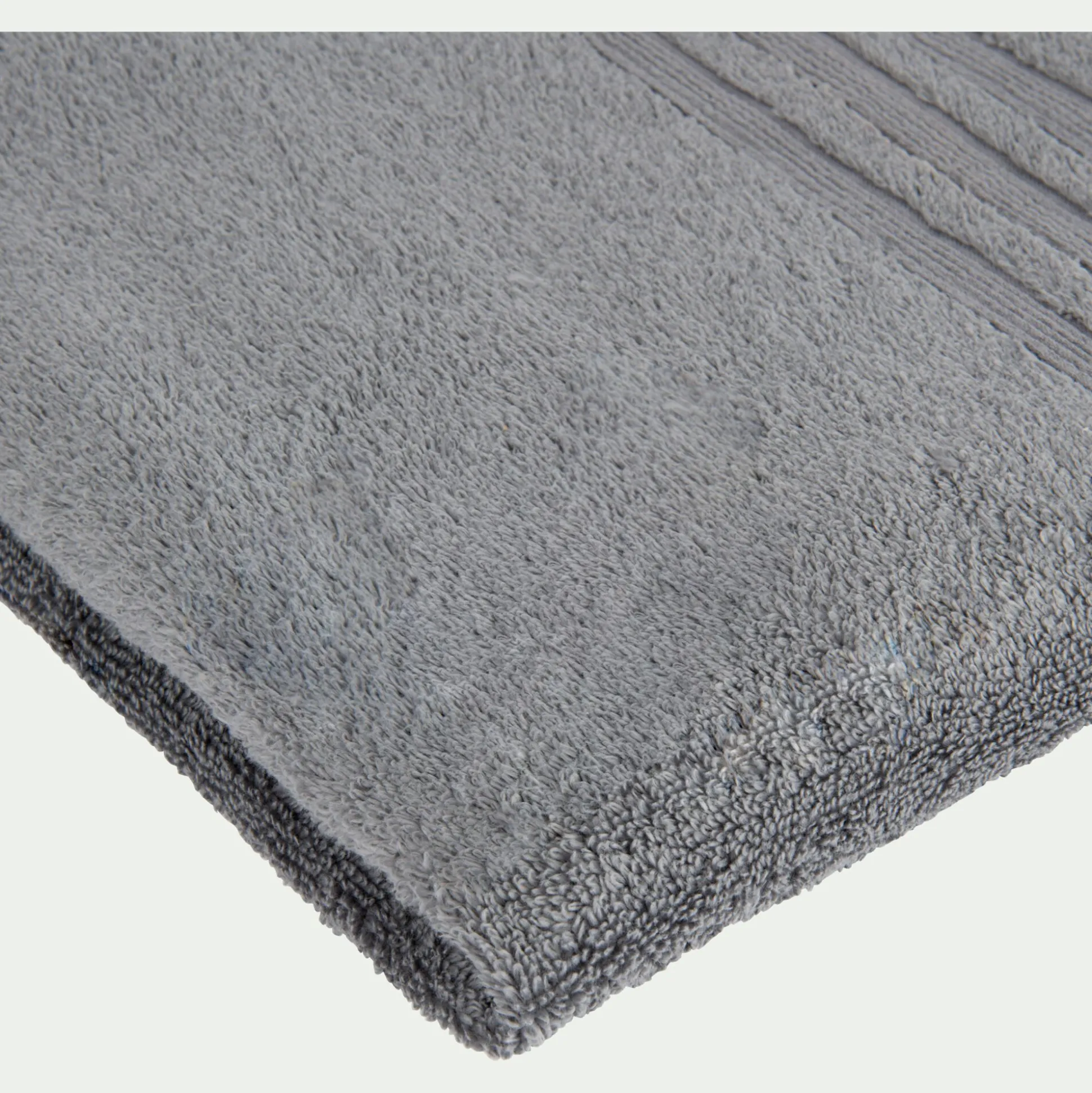 Serviette de toilette bouclette en coton - gris anthracite 50x100cm