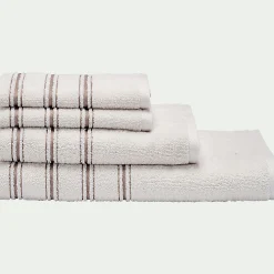 Serviette de toilette en coton 50x100cm - blanc ventoux