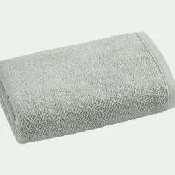 Serviette de toilette en bouclettes de coton bio 50x90cm - vert olivier