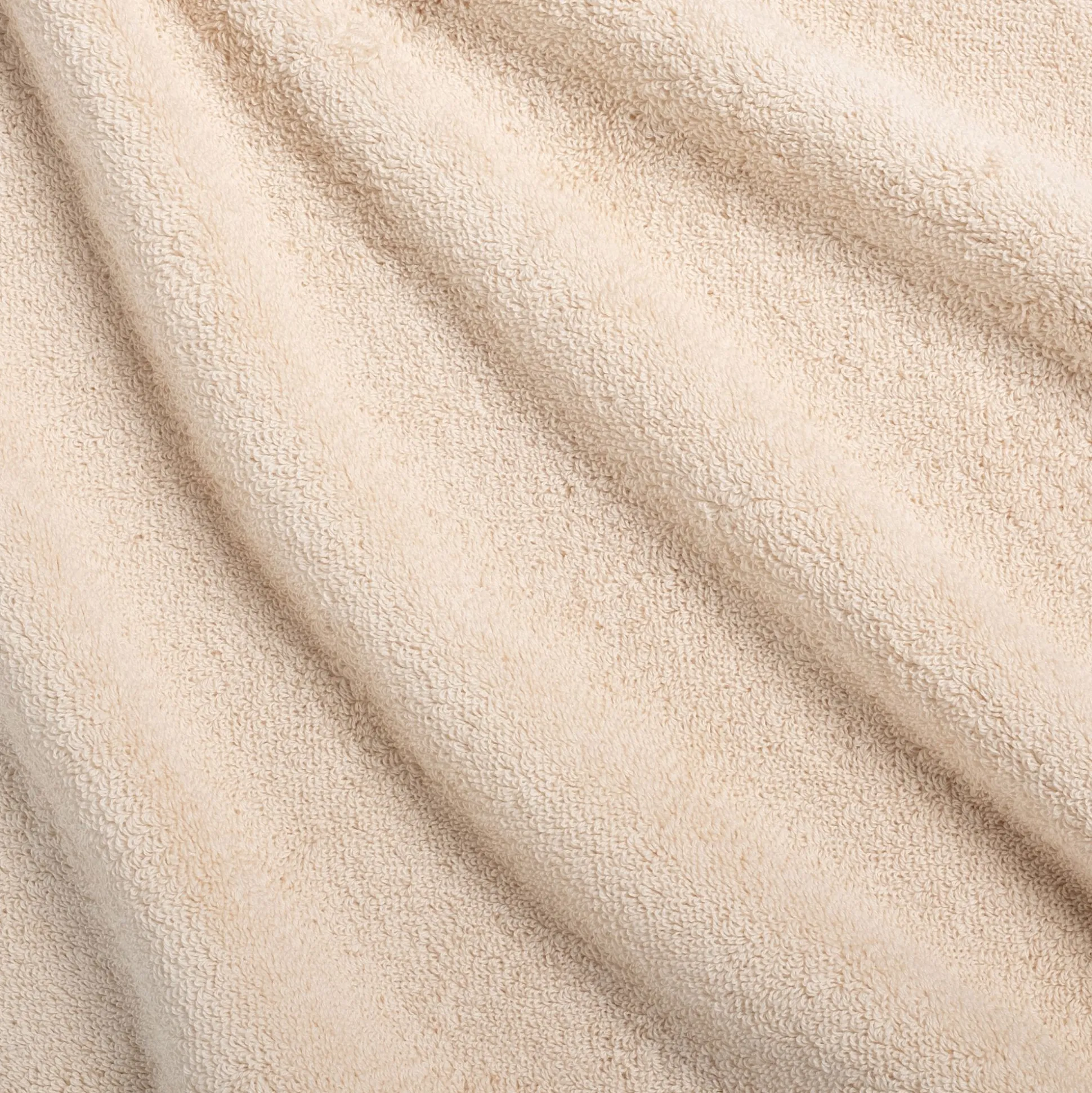 Serviette de toilette frangée en coton 50x100cm - blanc écru