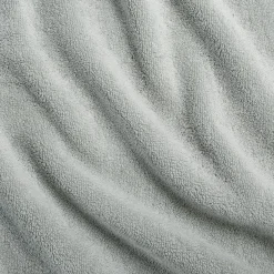 Serviette de toilette frangée en coton 50x100cm - bleu littoral