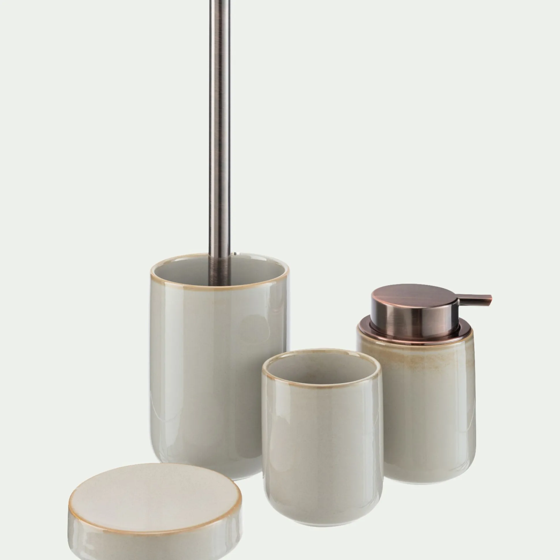 Set de salle de bain en céramique - gris