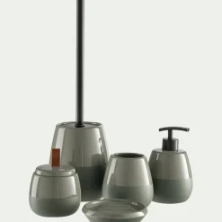 Set de salle de bain en grès - vert cèdre