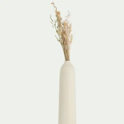 Soliflore en faïence texturée H40cm - blanc ventoux
